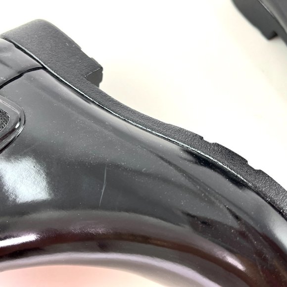 New Hunter Black Rubber Ankle Rain Boots 38 7 - Picture 7 of 11